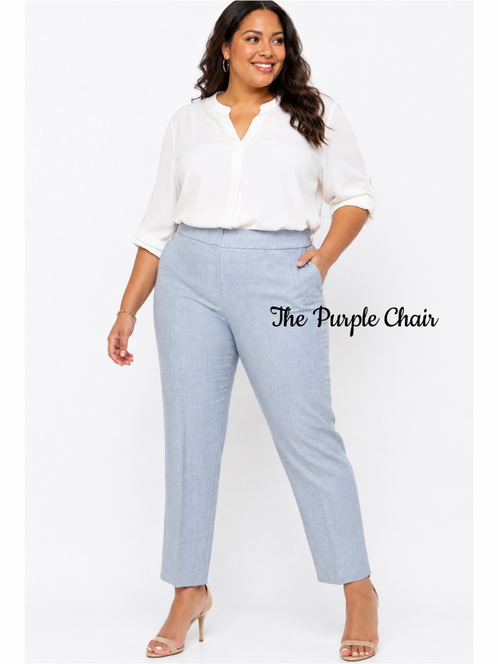 TALBOTS NWT Blue Lightweight Tweed Slim Ankle Pants 24W